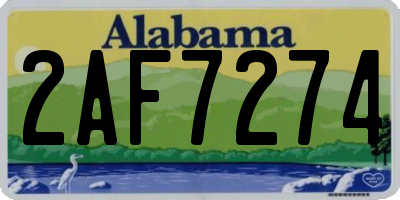 AL license plate 2AF7274