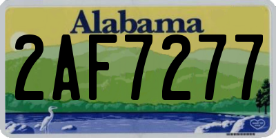 AL license plate 2AF7277