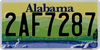 AL license plate 2AF7287