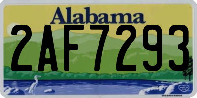 AL license plate 2AF7293