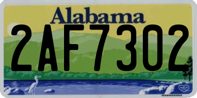 AL license plate 2AF7302