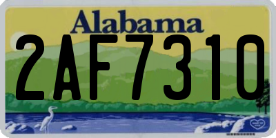 AL license plate 2AF7310