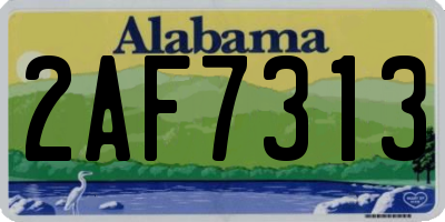 AL license plate 2AF7313