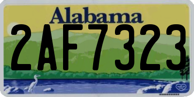 AL license plate 2AF7323
