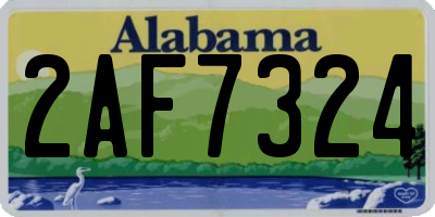 AL license plate 2AF7324