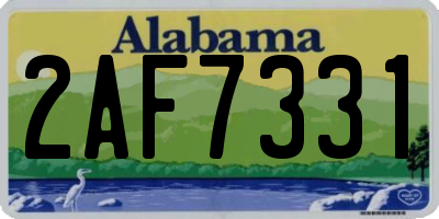 AL license plate 2AF7331