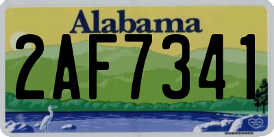 AL license plate 2AF7341