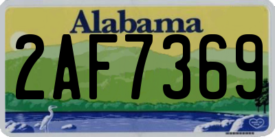 AL license plate 2AF7369