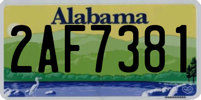 AL license plate 2AF7381