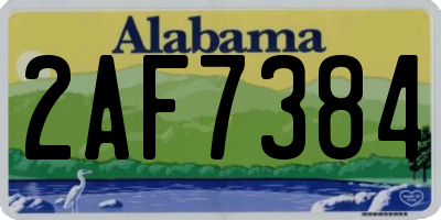 AL license plate 2AF7384