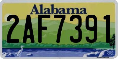 AL license plate 2AF7391