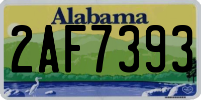 AL license plate 2AF7393