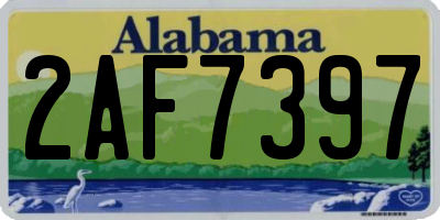 AL license plate 2AF7397