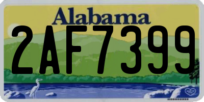 AL license plate 2AF7399