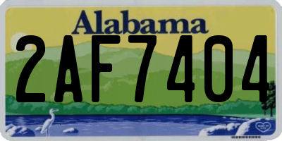 AL license plate 2AF7404