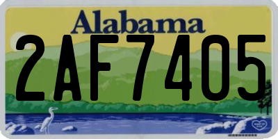 AL license plate 2AF7405