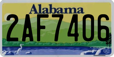 AL license plate 2AF7406