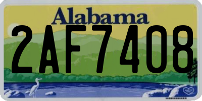 AL license plate 2AF7408