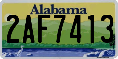 AL license plate 2AF7413