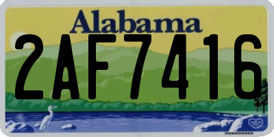 AL license plate 2AF7416