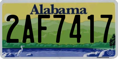 AL license plate 2AF7417