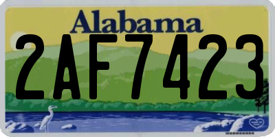 AL license plate 2AF7423