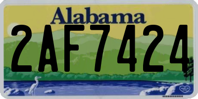 AL license plate 2AF7424