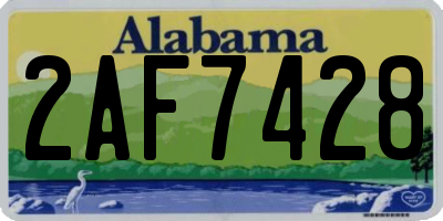 AL license plate 2AF7428
