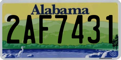 AL license plate 2AF7431