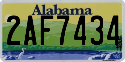 AL license plate 2AF7434
