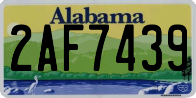 AL license plate 2AF7439