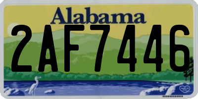 AL license plate 2AF7446