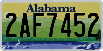 AL license plate 2AF7452
