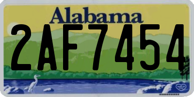 AL license plate 2AF7454