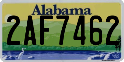 AL license plate 2AF7462