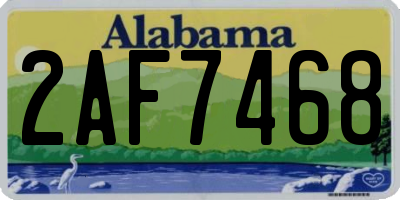 AL license plate 2AF7468