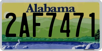AL license plate 2AF7471