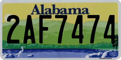 AL license plate 2AF7474