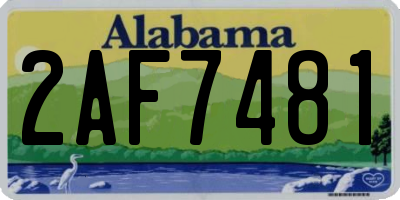 AL license plate 2AF7481