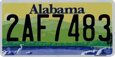 AL license plate 2AF7483