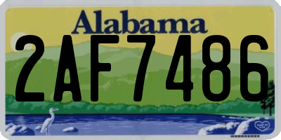 AL license plate 2AF7486