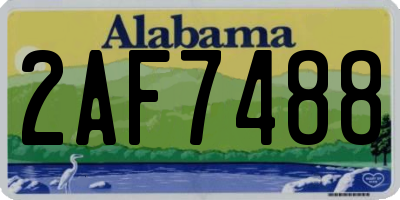 AL license plate 2AF7488