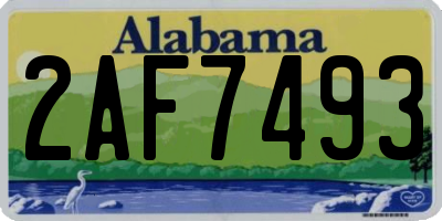 AL license plate 2AF7493