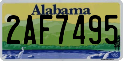 AL license plate 2AF7495