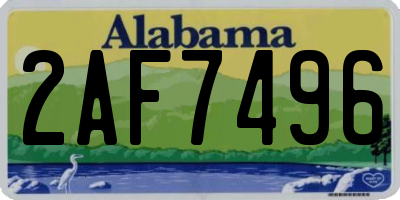 AL license plate 2AF7496