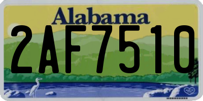 AL license plate 2AF7510