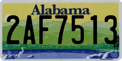 AL license plate 2AF7513