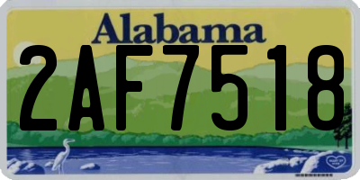 AL license plate 2AF7518