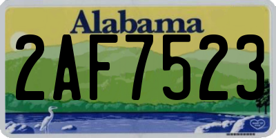 AL license plate 2AF7523