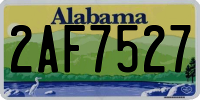 AL license plate 2AF7527